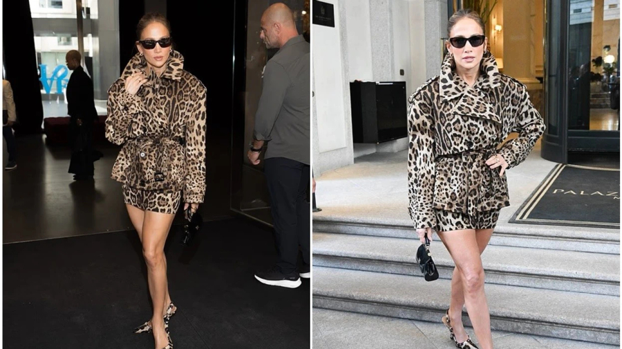 FOTO/ Jennifer Lopez tërheq vëmendjen në Javën e Modës në Milano me paraqitjen e saj elegante