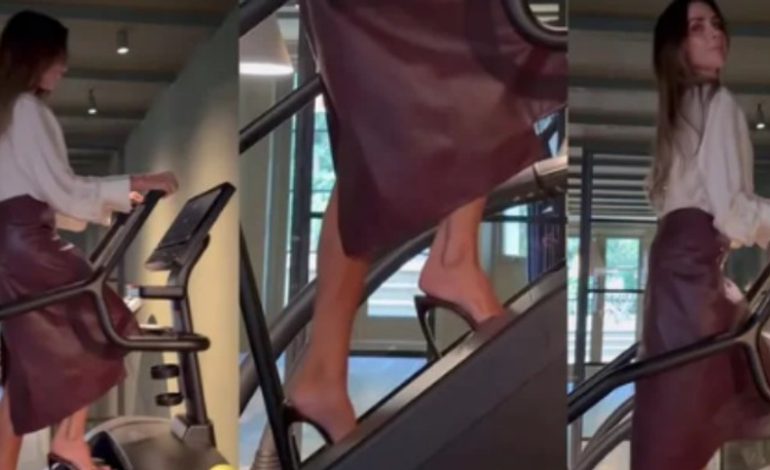 Victoria Beckham stërvitet me taka të larta! Beckham: E dashur mos po e tepron