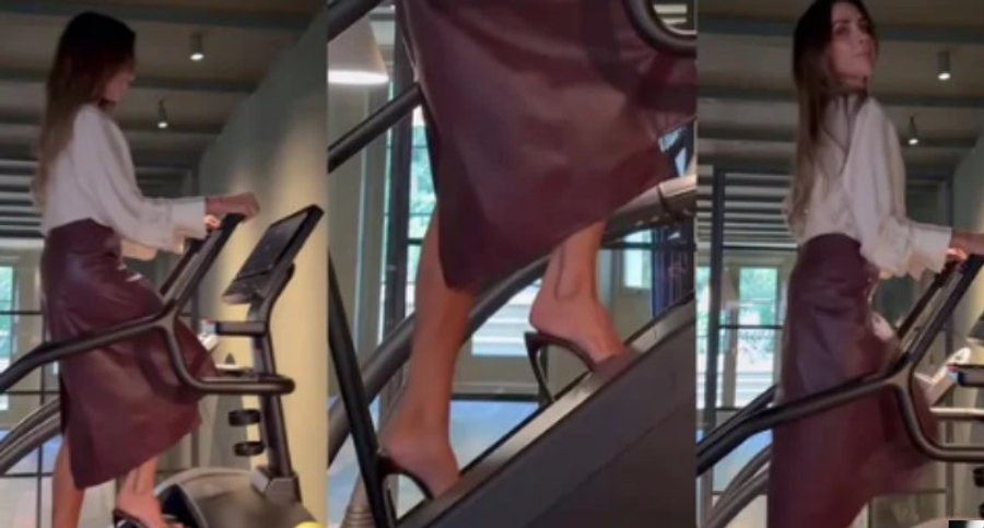Victoria Beckham stërvitet me taka të larta! Beckham: E dashur mos po e tepron