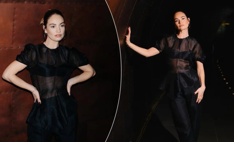 Lily James vesh një nga modelet më të guximshme të Khaite në premierën e re