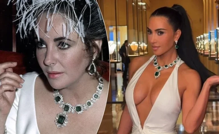 FOTO/ Kim Kardashian provoi gjerdanin 6.5 mln dollarësh të Elizabeth Taylor, zbulon edhe çfarë pa në shtëpinë e aktores