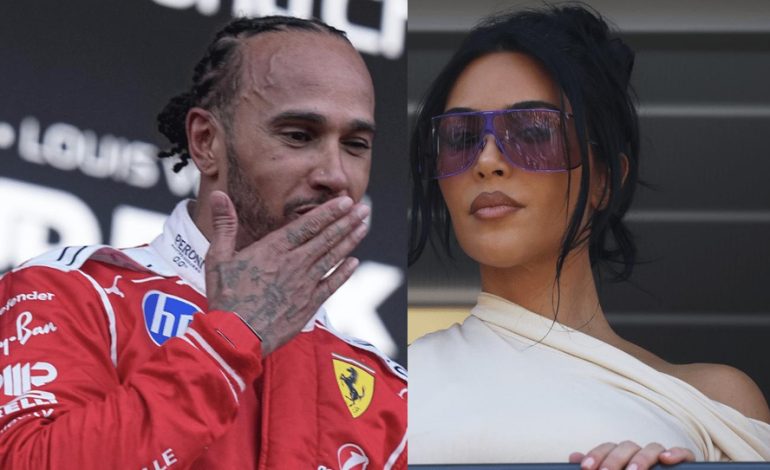 Kim Kardashian shfaqet në krah të Lewis Hamilton në garën e Formula 1 në Singapor